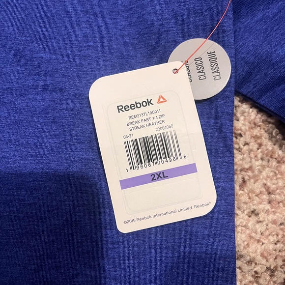 Men'x 2XL Reebok Quarter Zip NWT - Picture 2 of 4